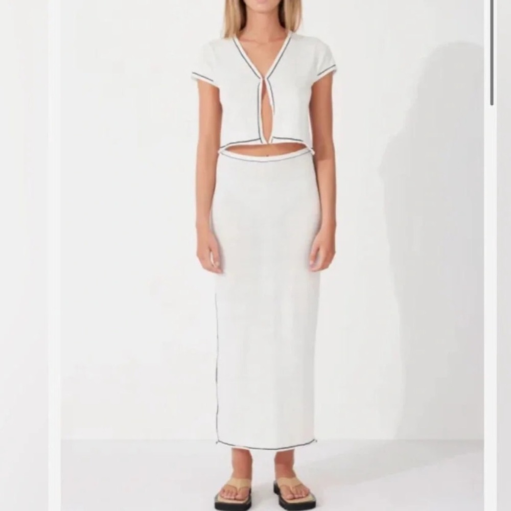 Zulu & Zephyr Milk Contrast Knit Set NWT Skirt and Top - Picture 2 of 10